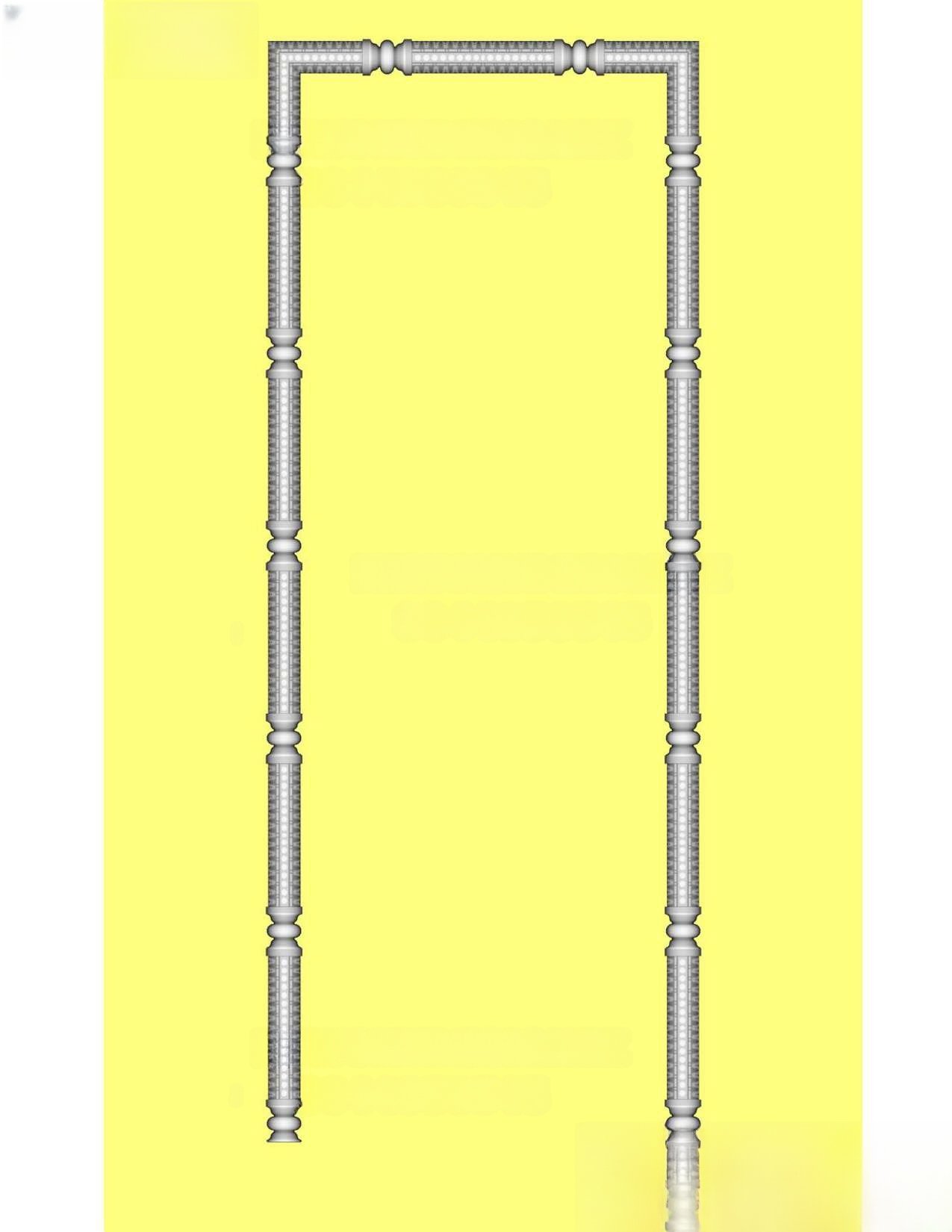 MD - MIX-10 Elegant Classic Door Frame Border Design 3D Model